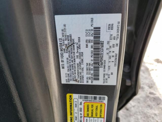 2014 Ford Fusion Se VIN: 1FA6P0HD2E5376082 Lot: 61742184