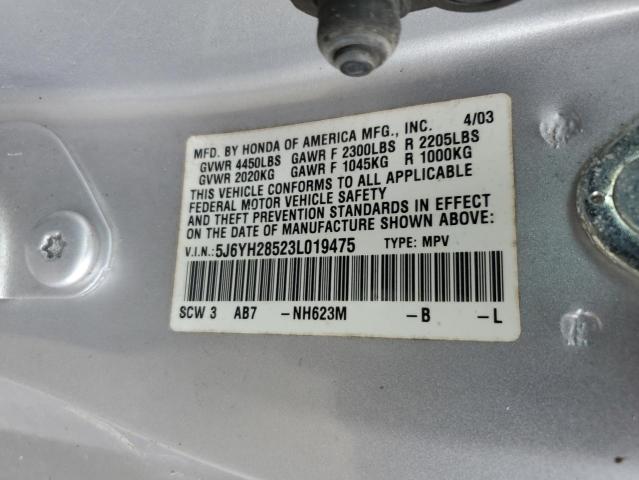 2003 Honda Element Ex VIN: 5J6YH28523L019475 Lot: 61567014
