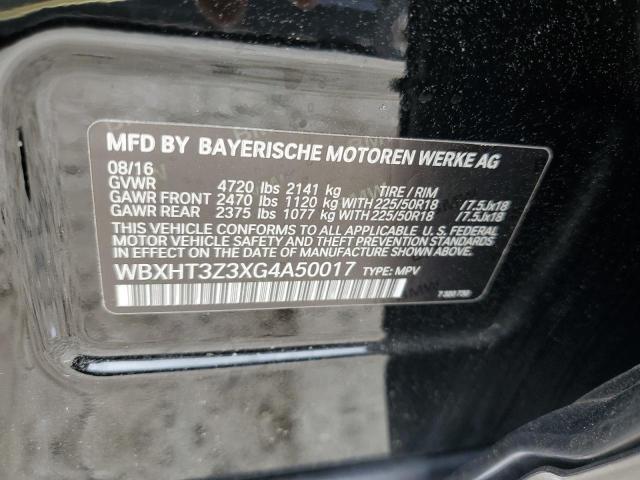 2016 BMW X1 XDRIVE2 - WBXHT3Z3XG4A50017