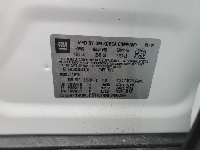 2018 CHEVROLET TRAX 1LT - KL7CJLSB5JB681754