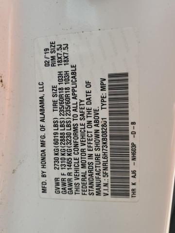 2019 HONDA ODYSSEY EX - 5FNRL6H73KB082801