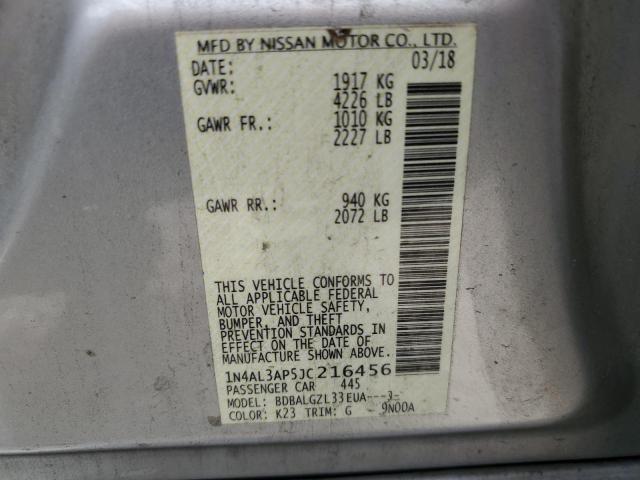 2018 NISSAN ALTIMA 2.5 - 1N4AL3AP5JC216456