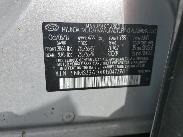 2019 HYUNDAI SANTA FE S - 5NMS33ADXKH047798