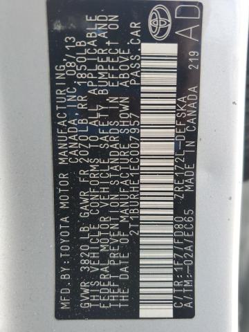 2014 TOYOTA COROLLA L - 2T1BURHE1EC007957