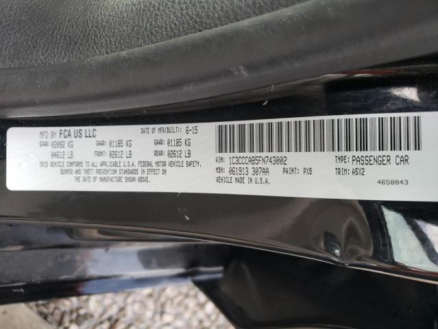 2015 Chrysler 200 Limited VIN: 1C3CCCAB5FN743002 Lot: 62794174