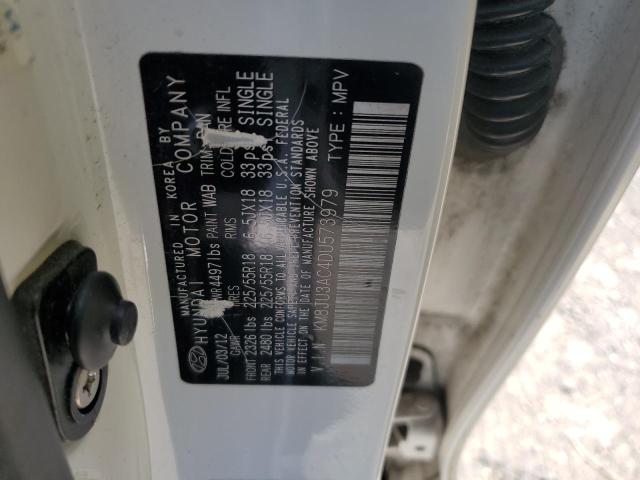 2013 Hyundai Tucson Gls VIN: KM8JU3AC4DU573979 Lot: 61471484