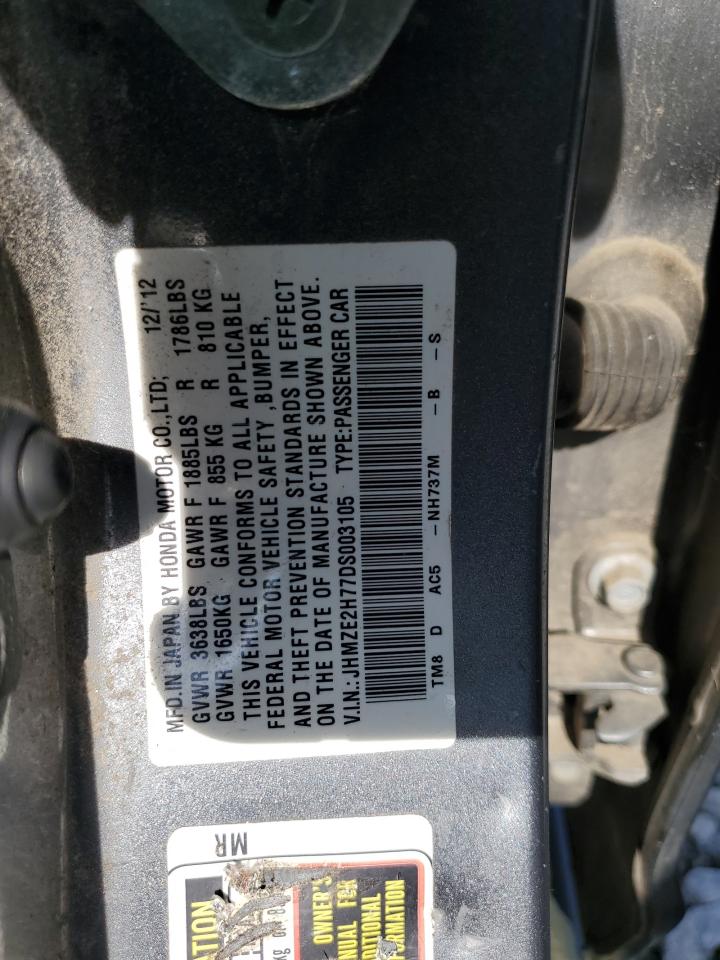 JHMZE2H77DS003105 2013 Honda Insight Ex