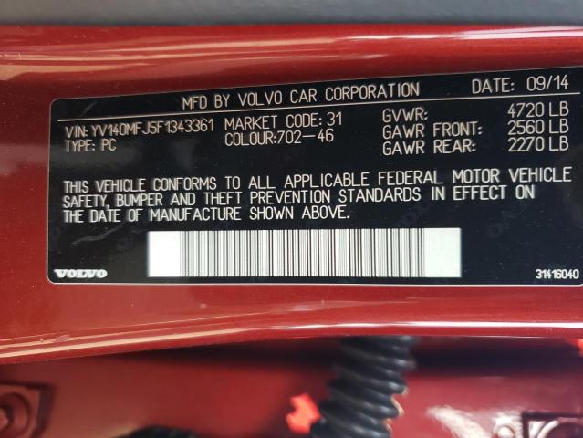 2015 VOLVO S60 YV140MFJ5F1343361