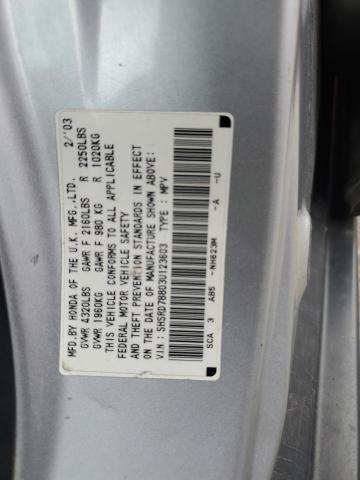 2003 Honda Cr-V Ex VIN: SHSRD78803U123603 Lot: 61953584