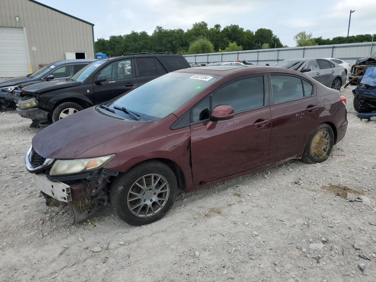 Lot #2831285709 2013 HONDA CIVIC EX