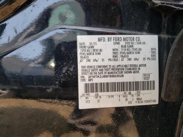 VIN 2FMTK3J89FBB03028 2015 Ford Edge, Sel no.13