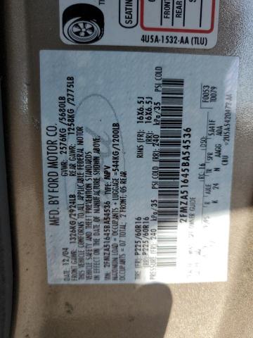 2005 Ford Freestar Se VIN: 2FMZA51645BA54536 Lot: 62857884