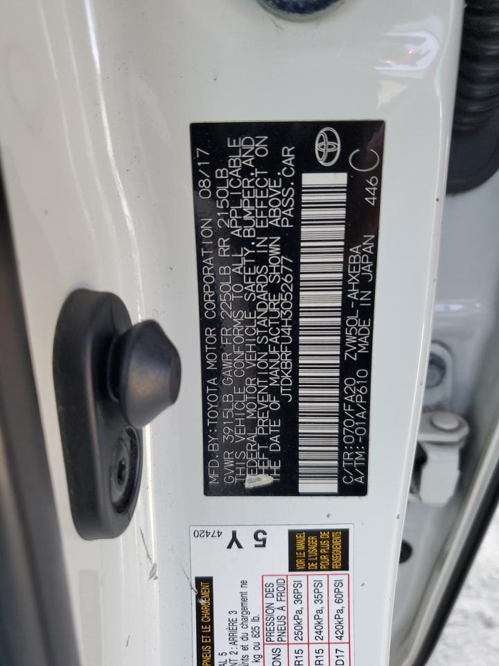 JTDKBRFU4H3052677 2017 Toyota Prius