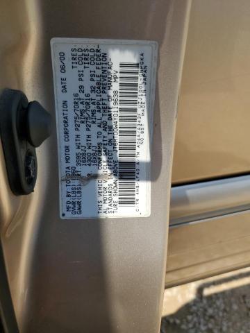 2000 Lexus Lx 470 VIN: JT6HT00W4Y0119638 Lot: 62300544