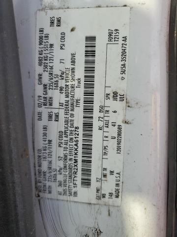 2019 FORD TRANSIT T- - 1FTYR2XM1KKA61278