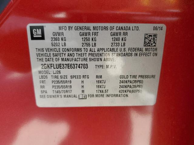 2014 GMC Terrain Denali VIN: 2GKFLUE37E6374703 Lot: 60444284