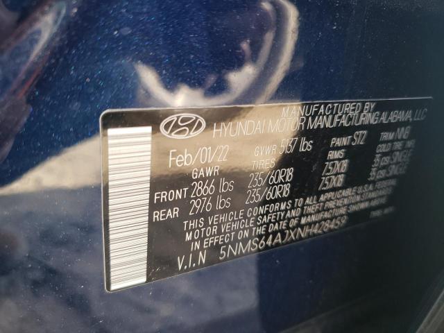 2022 HYUNDAI SANTA FE S - 5NMS64AJXNH428459