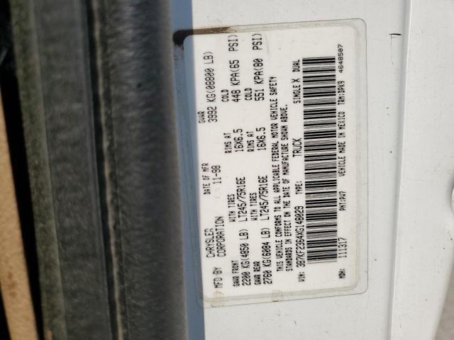 1999 Dodge Ram 2500 VIN: 3B7KF2364XG148029 Lot: 52516194