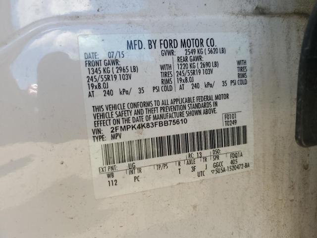 2015 FORD EDGE TITAN - 2FMPK4K83FBB75610
