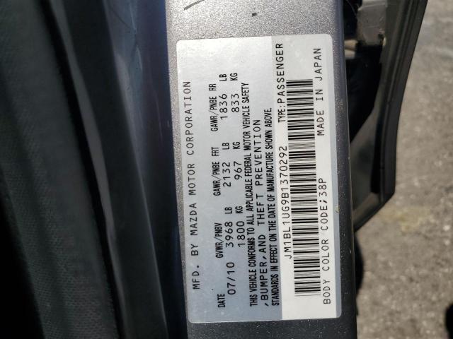 2011 Mazda 3 I VIN: JM1BL1UG9B1370292 Lot: 62110684