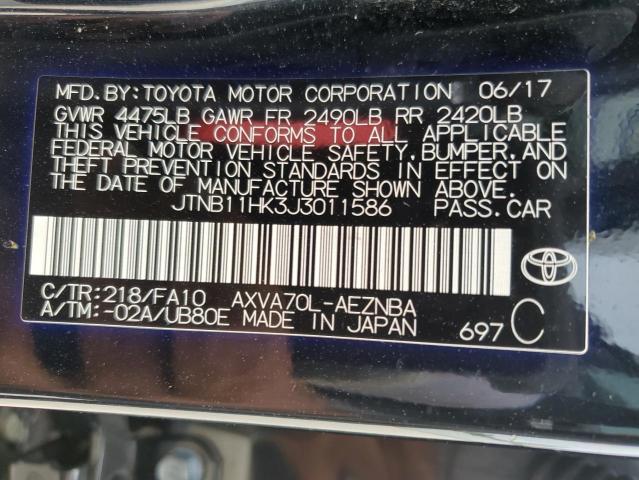 VIN JTNB11HK3J3011586 2018 Toyota Camry, L no.13