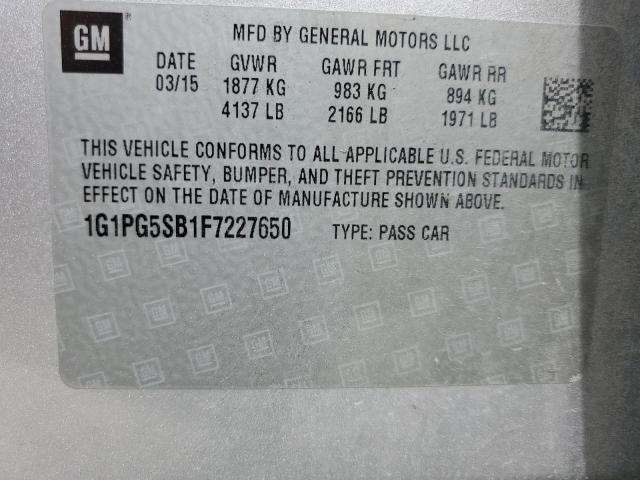 2015 CHEVROLET CRUZE LTZ - 1G1PG5SB1F7227650