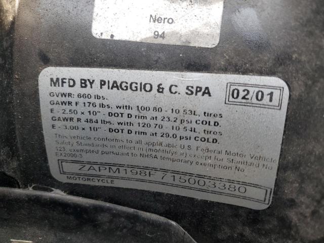 2001 VESPA M198F ZAPM198F715003380