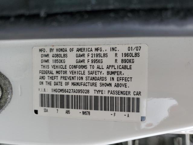 1HGCM56427A095028 2007 Honda Accord Lx