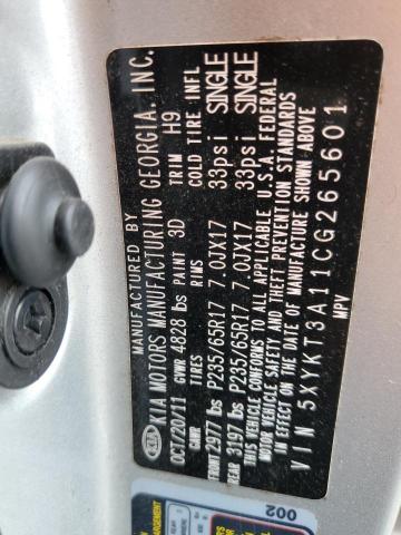 2012 Kia Sorento Base VIN: 5XYKT3A11CG265601 Lot: 60154514