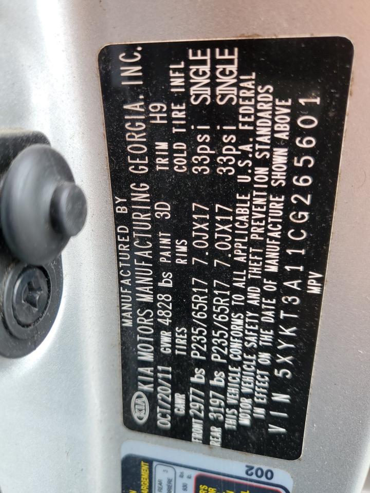 5XYKT3A11CG265601 2012 Kia Sorento Base