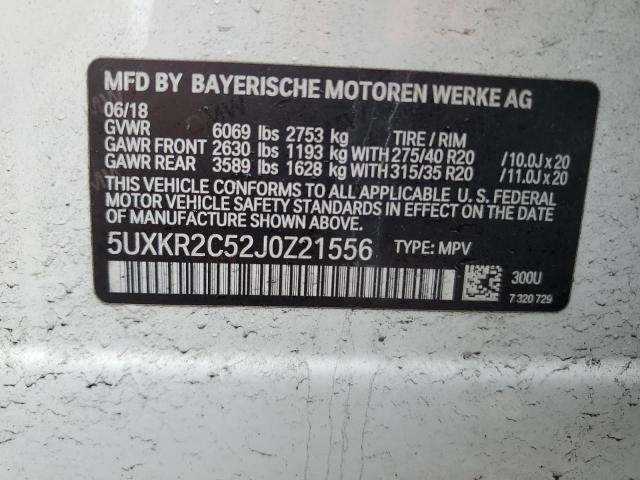 VIN 5UXKR2C52J0Z21556 2018 BMW X5, Sdrive35I no.12