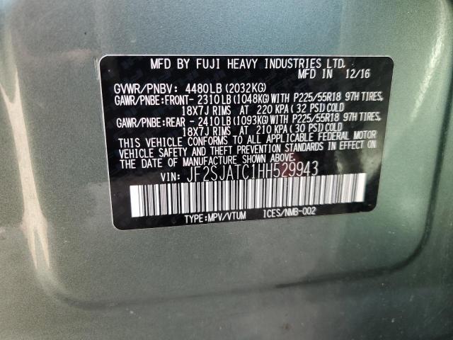 2017 Subaru Forester 2.5I Touring VIN: JF2SJATC1HH529943 Lot: 62960164