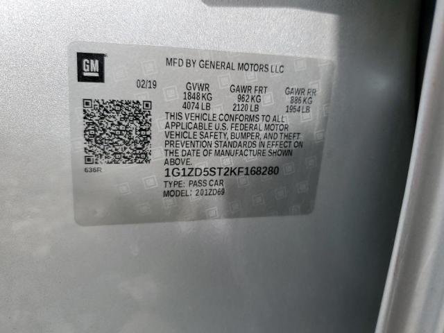 2019 CHEVROLET MALIBU LT - 1G1ZD5ST2KF168280