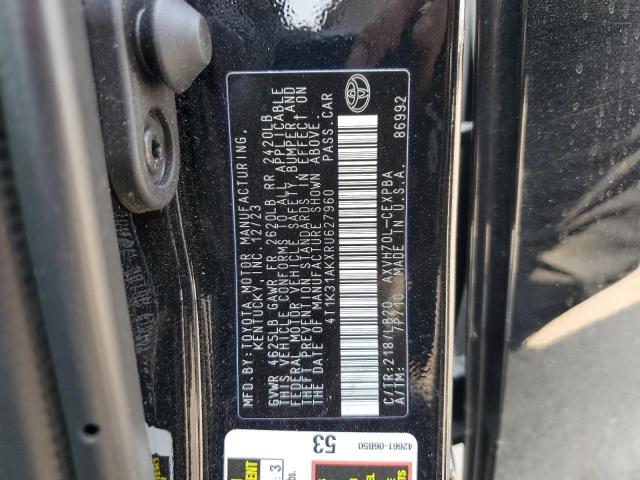 VIN 4T1K31AKXRU627960 2024 Toyota Camry, Xse no.12