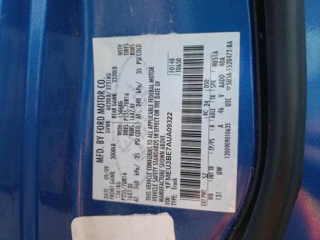 2010 Ford Explorer Sport Trac Xlt VIN: 1FMEU3BE7AUA09322 Lot: 61157384