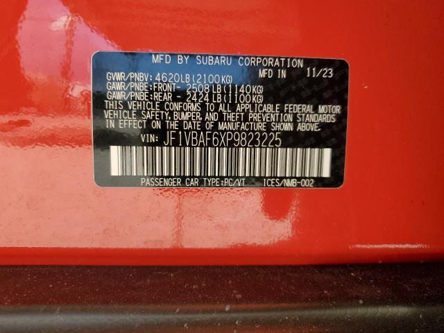 2023 Subaru Wrx Premium VIN: JF1VBAF6XP9823225 Lot: 59943264