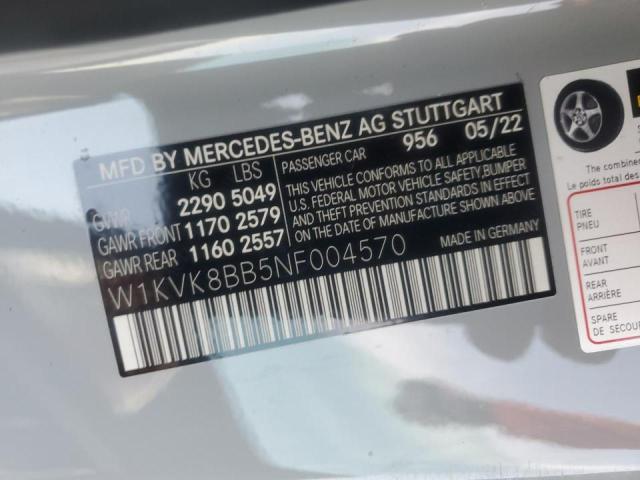 2022 MERCEDES-BENZ SL 63 AMG - W1KVK8BB5NF004570
