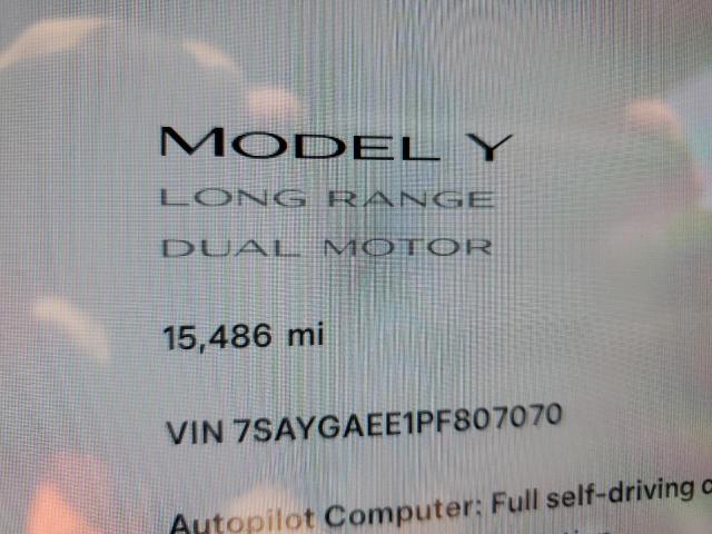 2023 Tesla Model Y VIN: 7SAYGAEE1PF807070 Lot: 61814204