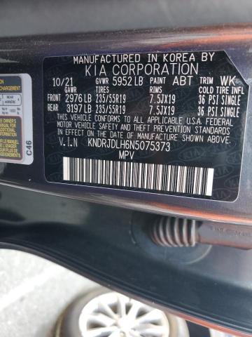 2022 Kia Sorento Sx VIN: KNDRJDLH6N5075373 Lot: 62249244