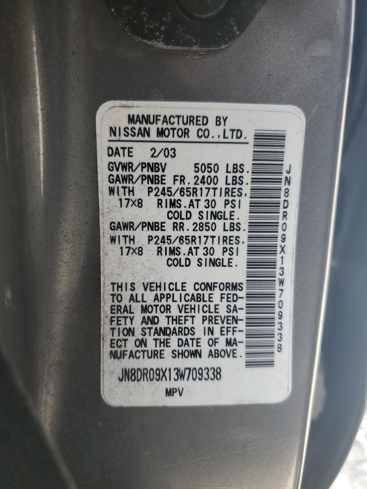 JN8DR09X13W709338 2003 Nissan Pathfinder Le