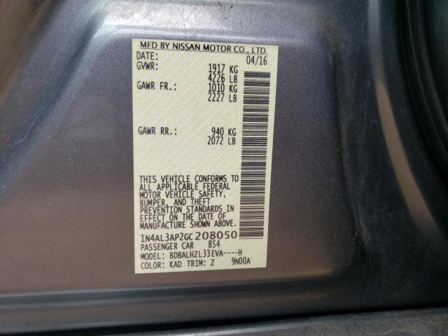 2016 NISSAN ALTIMA 2.5 - 1N4AL3AP2GC208050