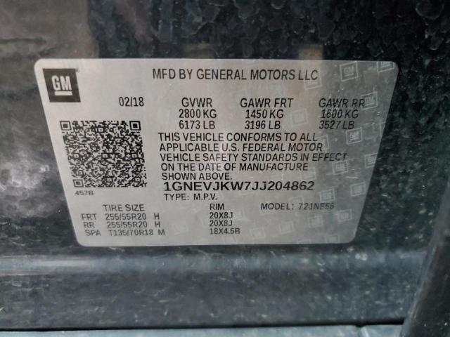 2018 Chevrolet Traverse Premier VIN: 1GNEVJKW7JJ204862 Lot: 60750244