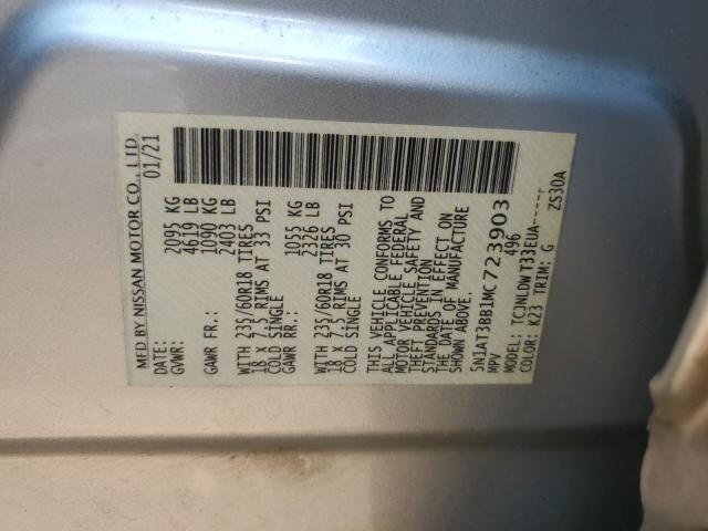 2021 Nissan Rogue Sv VIN: 5N1AT3BB1MC723903 Lot: 63023924