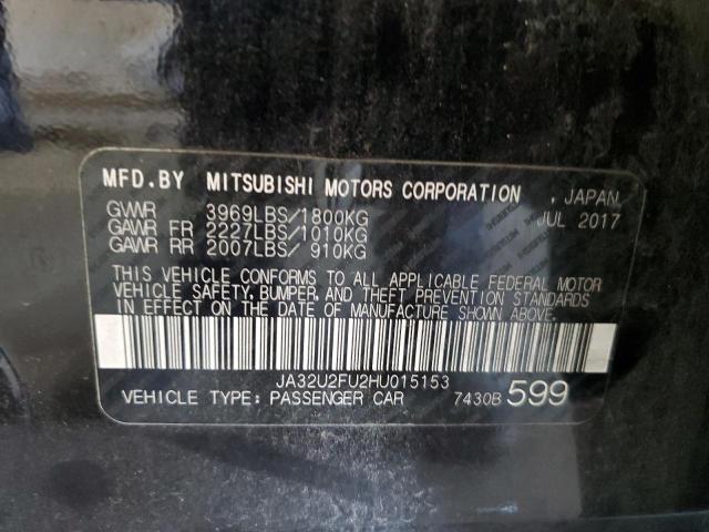 2017 Mitsubishi Lancer Es VIN: JA32U2FU2HU015153 Lot: 61791784