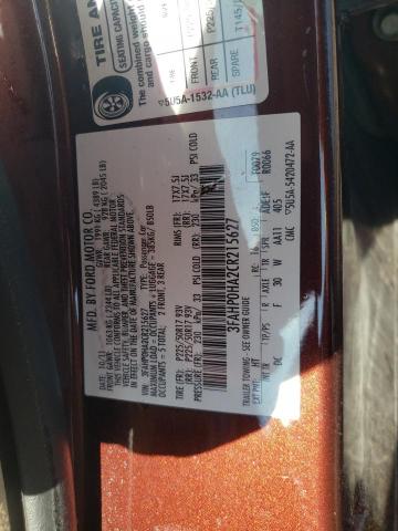 2012 Ford Fusion Se VIN: 3FAHP0HA2CR215627 Lot: 61491394