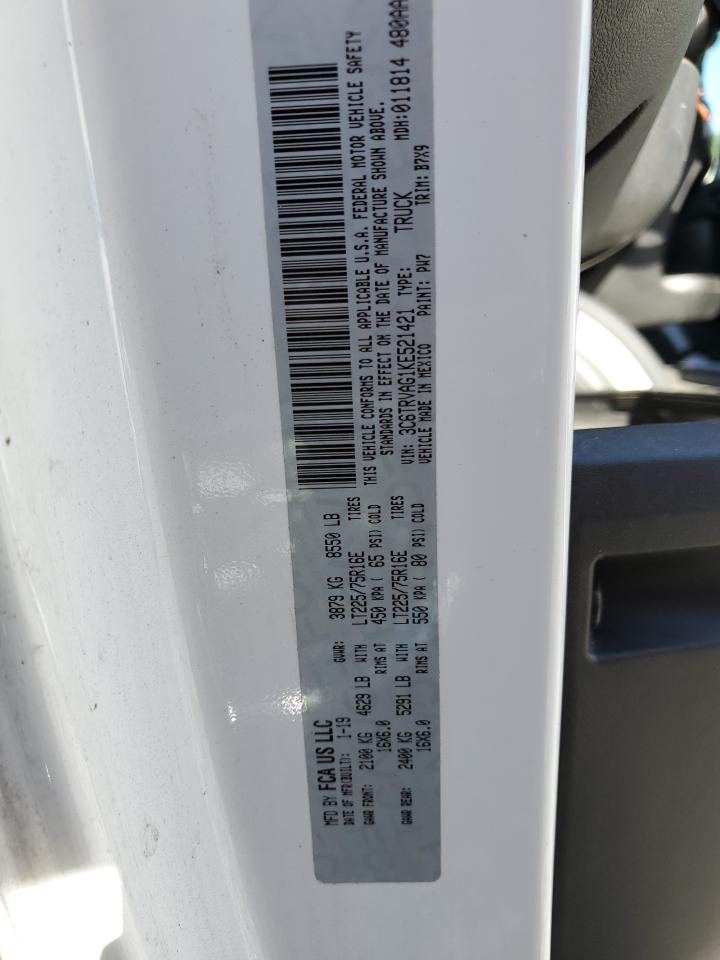 3C6TRVAG1KE521421 2019 Ram Promaster 1500 1500 Standard