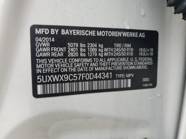 VIN 5UXWX9C57F0D44341 2015 BMW X3, Xdrive28I no.12