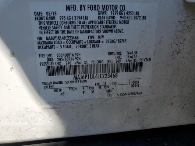 2018 Ford Ecosport Se VIN: MAJ6P1UL4JC223468 Lot: 61249794