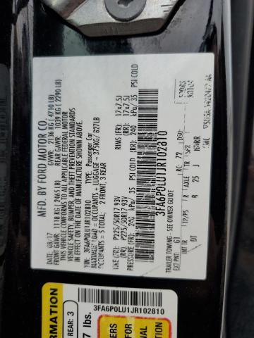 VIN 3FA6P0LU1JR102810 2018 Ford Fusion, Se Hybrid no.12