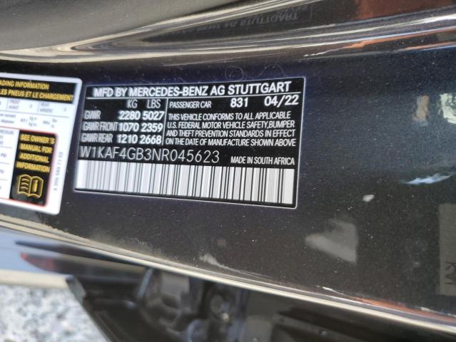 VIN W1KAF4GB3NR045623 2022 Mercedes-Benz C-Class, 300 no.12